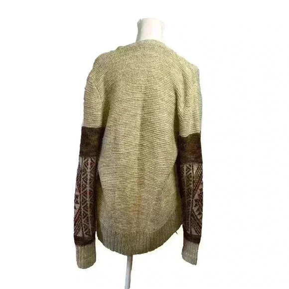 Lucky Brand Aztec Open Front Cardigan Sweater Long Sleeve Size Medium - Picture 5 of 8